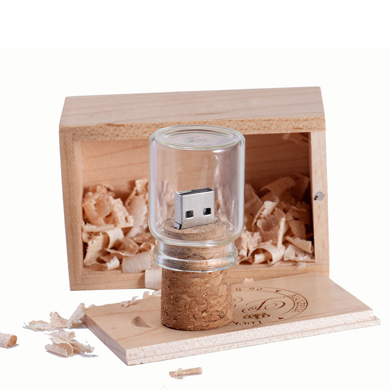 Personalized Wood Lettering Drift Bottle Storage Disk