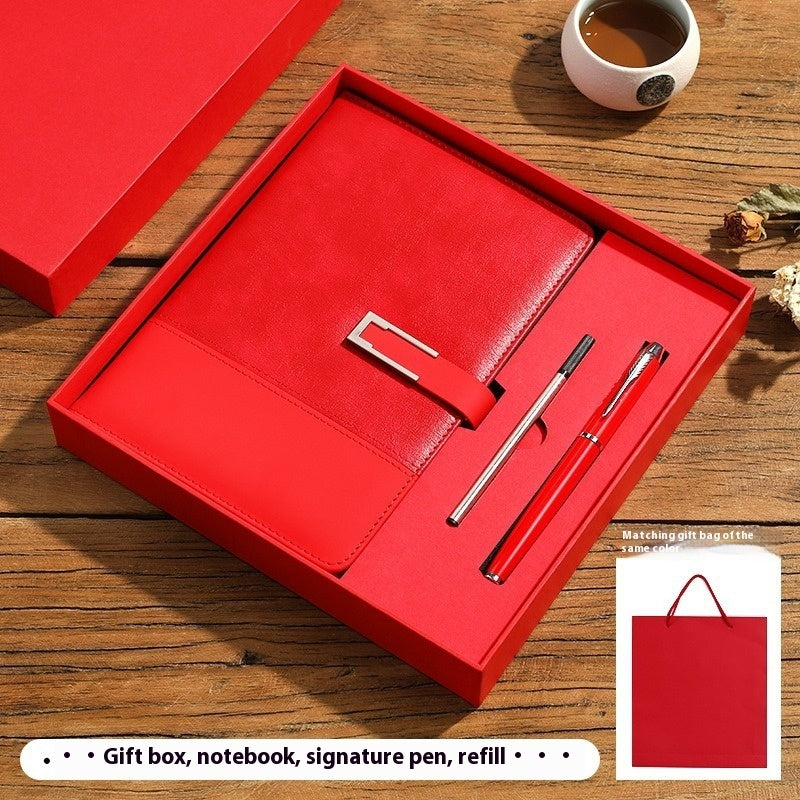 Business Thickening Notebook Soft Leather High-grade Gift Set
