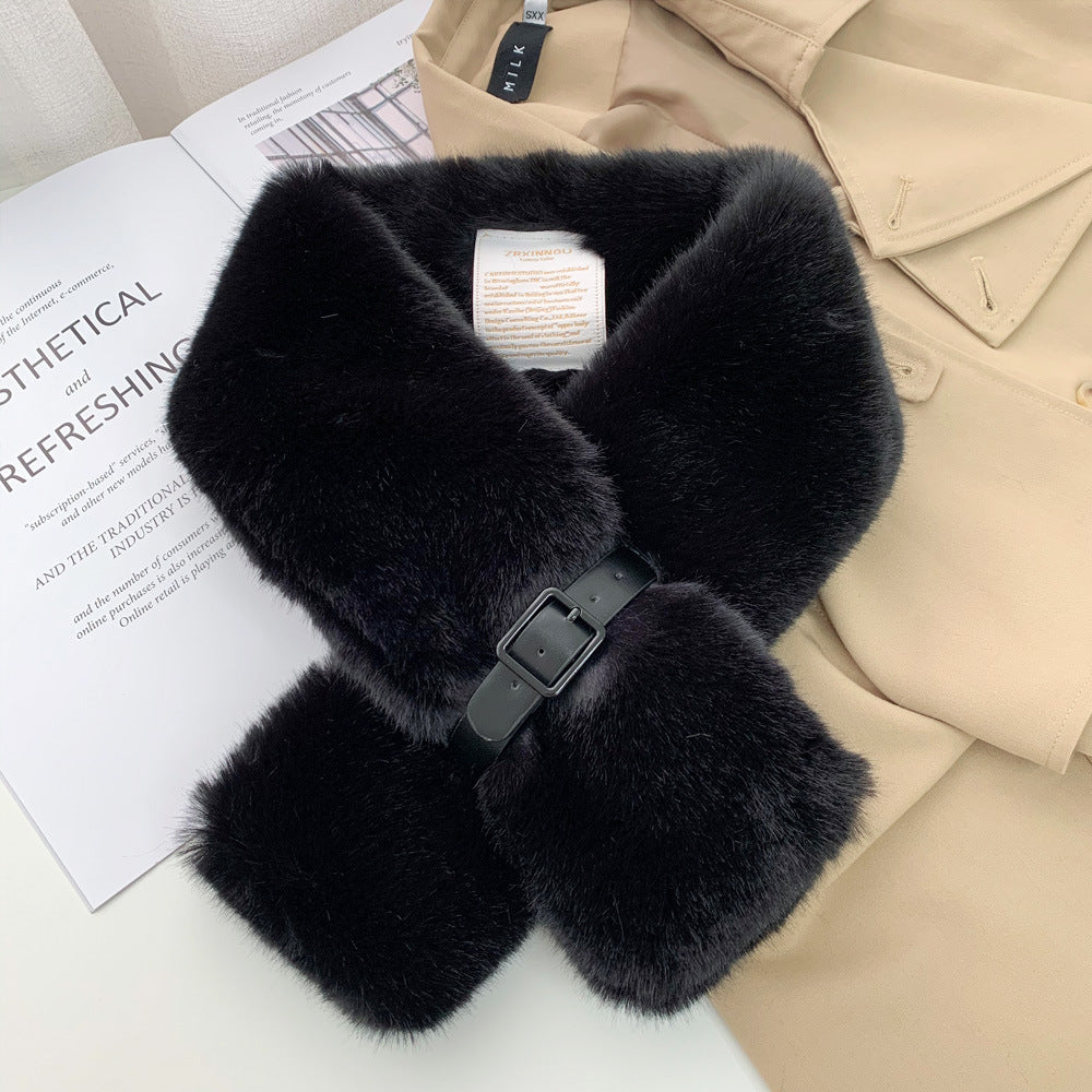 Korean Version Of Warm Fashion Cross Scarf