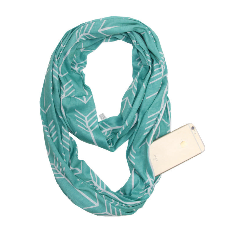 Zipper pocket solid color collar
