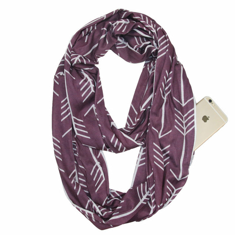 Zipper pocket solid color collar