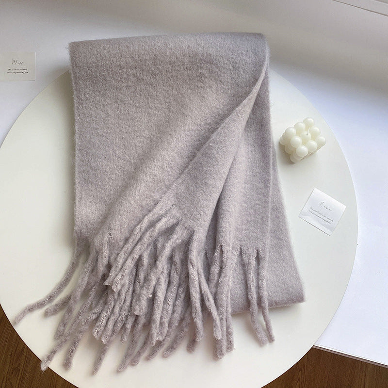 Wind Lazy Solid Color Big Napped Warm Scarf