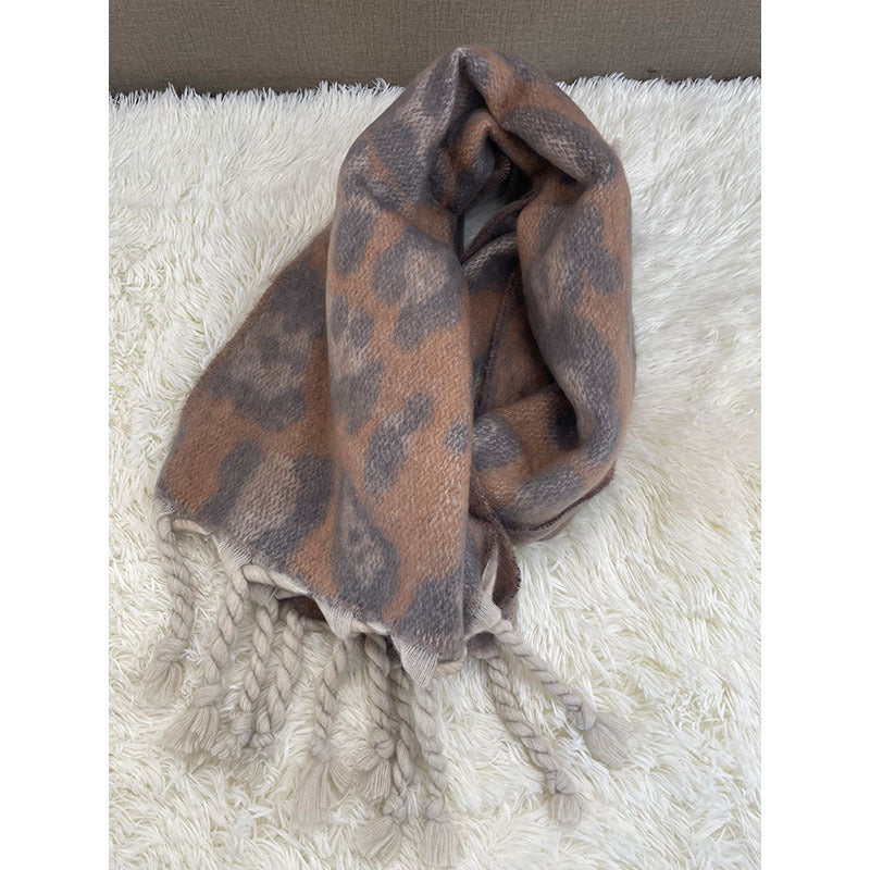Women's Thick Fringed Houndstooth All-match Shawl Scarf
