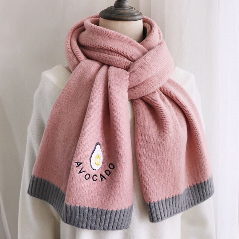 Knitted Scarf In Japanese Autumn And Winter