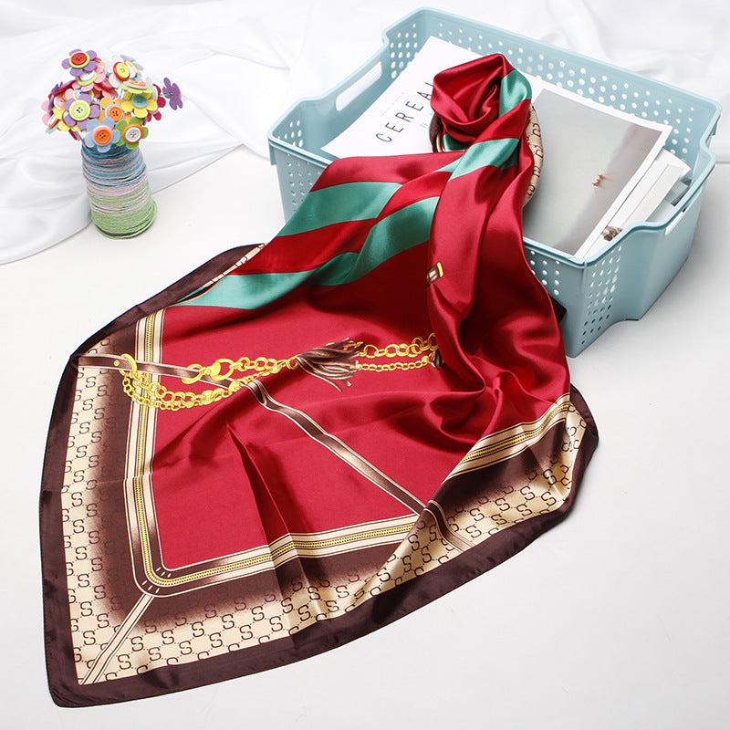 Women's 90cm Silk Like Bib Cashew Print