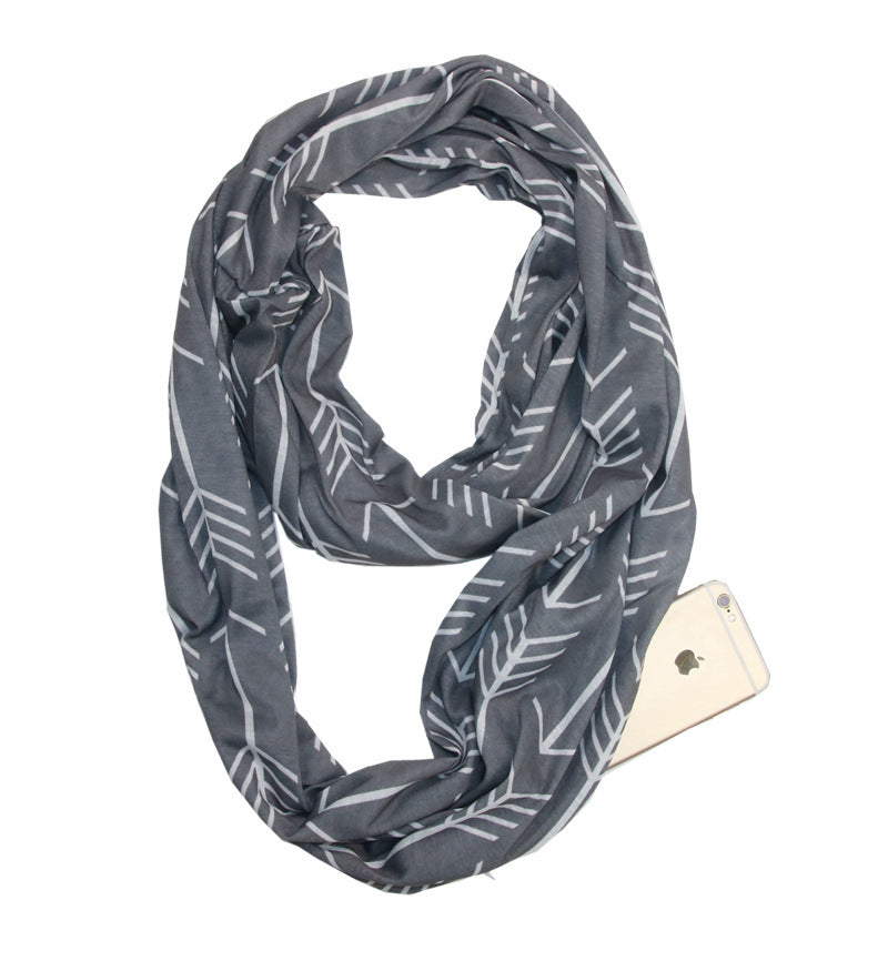 Zipper pocket solid color collar