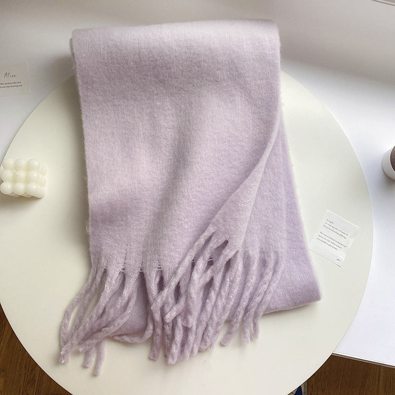Wind Lazy Solid Color Big Napped Warm Scarf