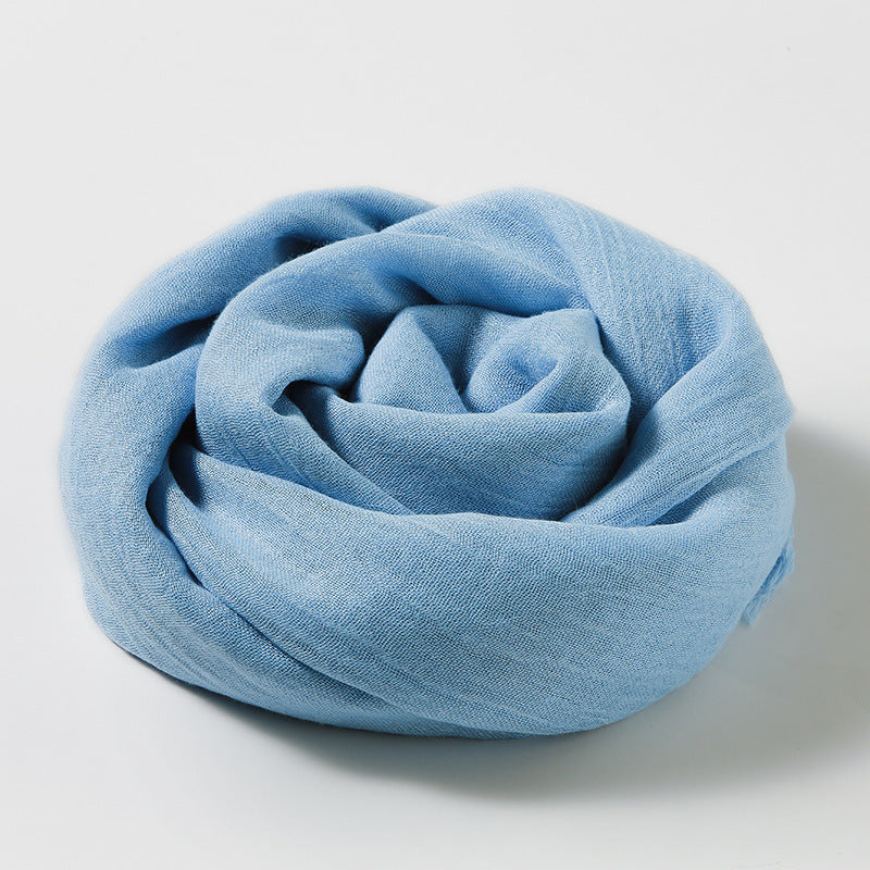 Women's Fashion Artistic Solid Color Cotton And Linen Scarf