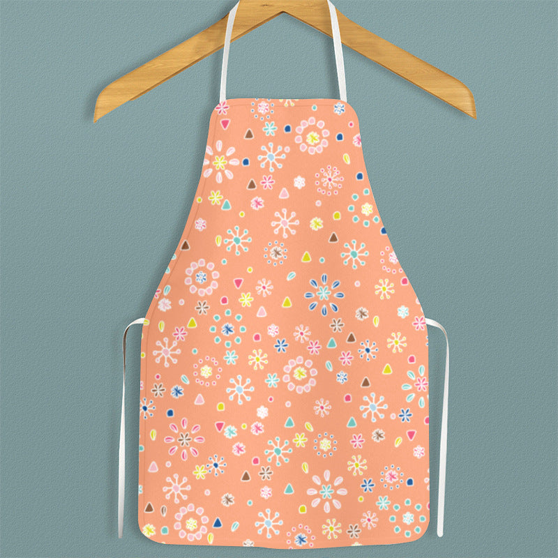 Simple Sleeveless Hanging Neck Kitchen Chores Waist Painting Baking Stain-resistant Apron