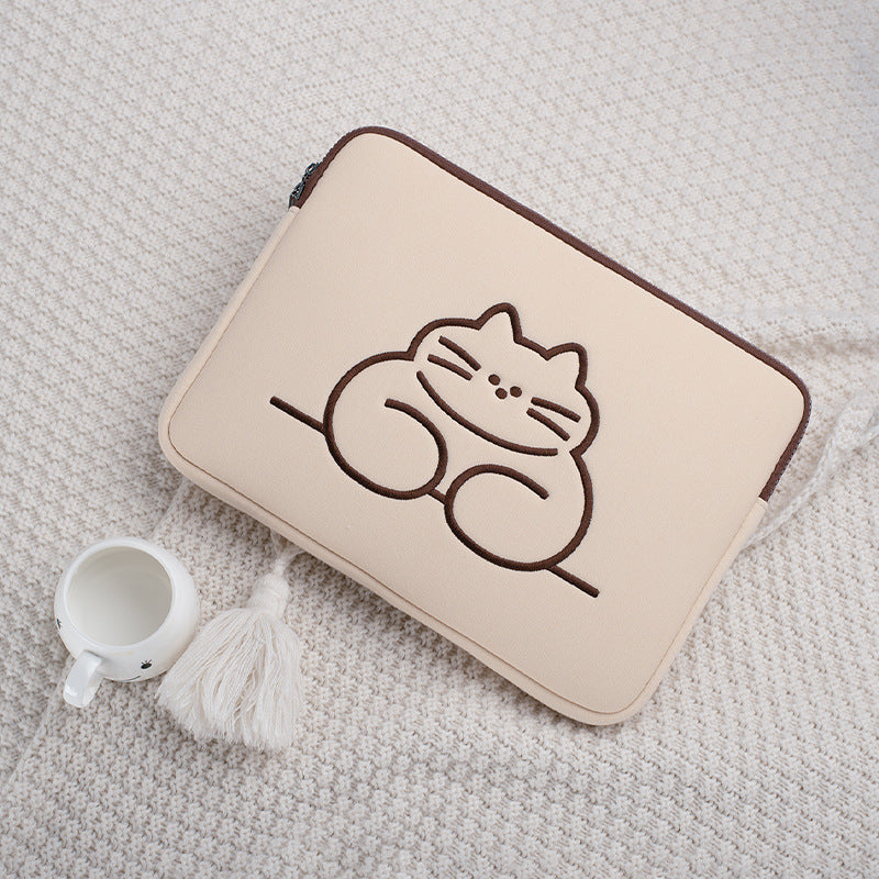 Cute Embroidered Laptop Sleeve Computer Liner Bag