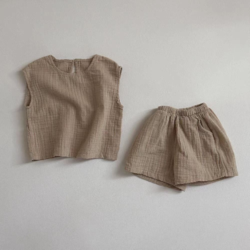 Breathable Vest Shorts Set All-matching Comfortable Children