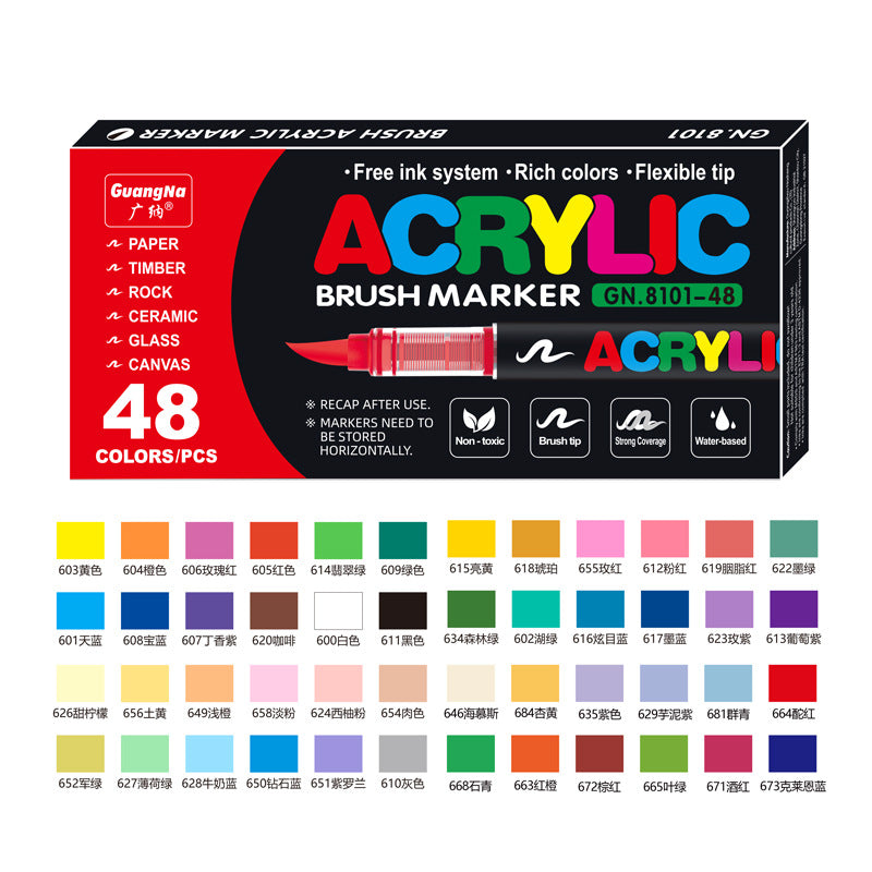 Straight Liquid Acrylic Marker Pen Soft Head Art Hand Painting Graffiti