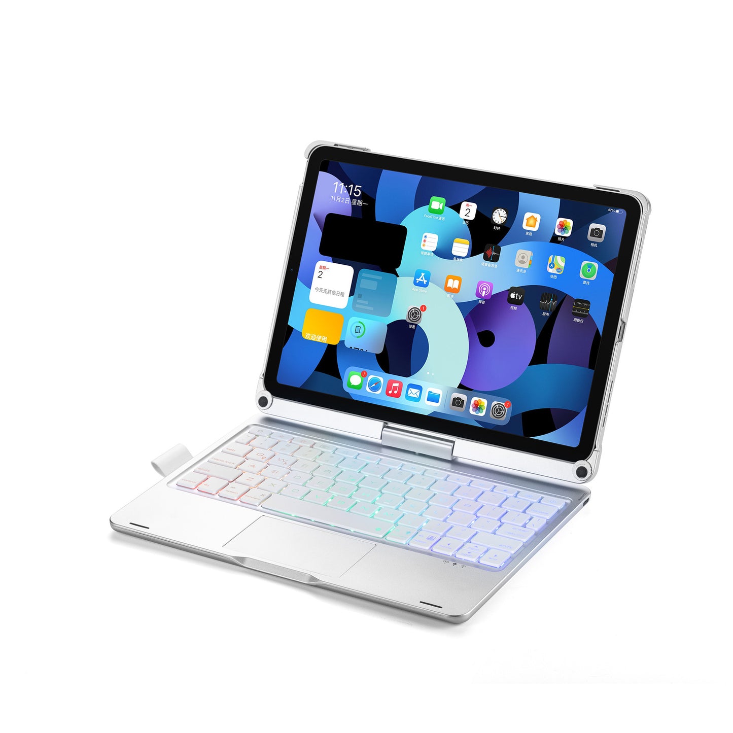Bluetooth Keyboard Rotating With Touch Backlight