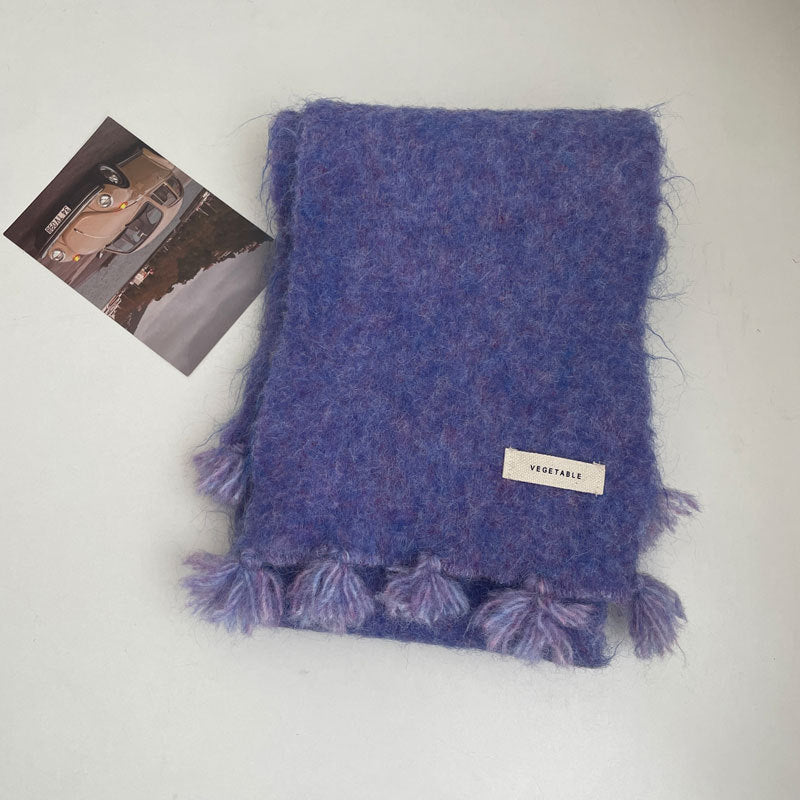 Women's Autumn And Winter Warm Wool Scarf