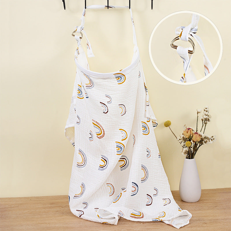 Double Layer Pure Cotton Baby Cover Blanket Breastfeed Outwear Towel Anti-exposure Shawl