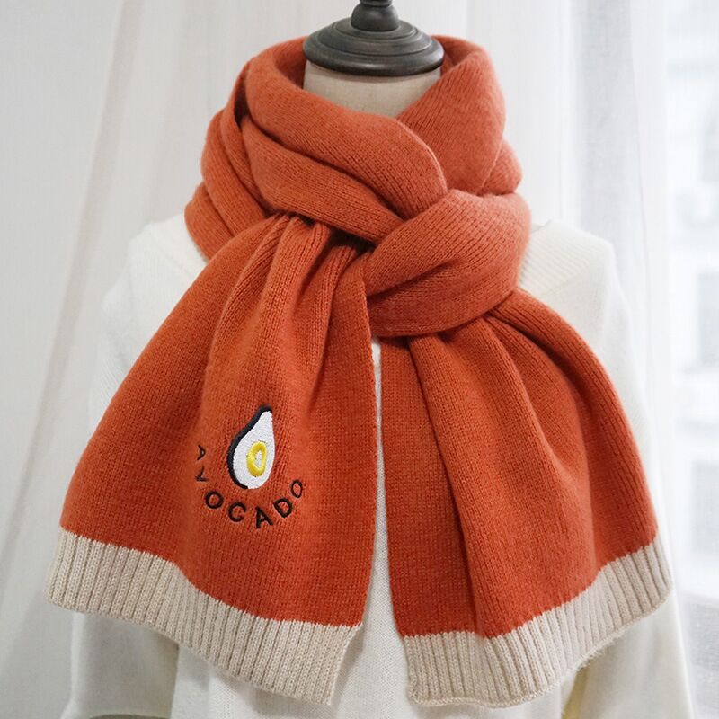 Knitted Scarf In Japanese Autumn And Winter