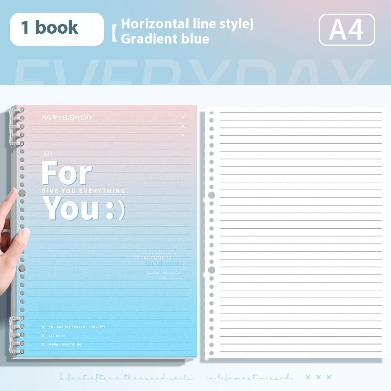 Removable Coil Notebook Gradient Notepad