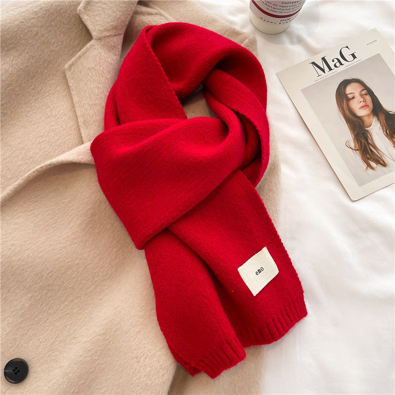 Solid Colour Versatile And Warm Autumnwinter Scarf