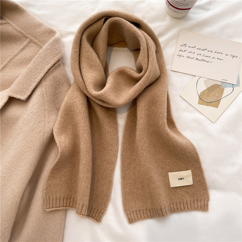 Solid Colour Versatile And Warm Autumnwinter Scarf
