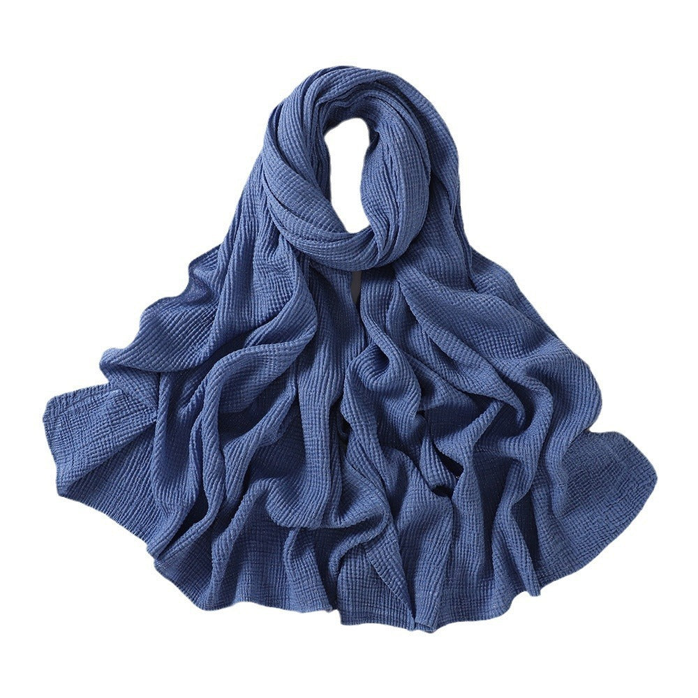 Silver Silk Crumpled Toe Scarf
