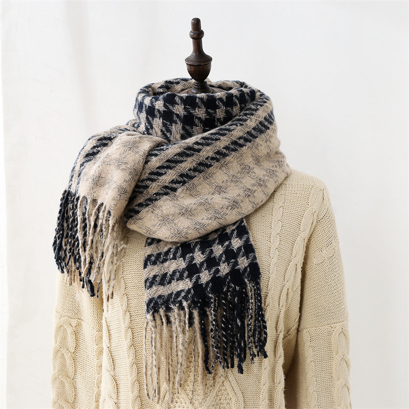 New Style Cashmere Scarf With Thickened Shawl