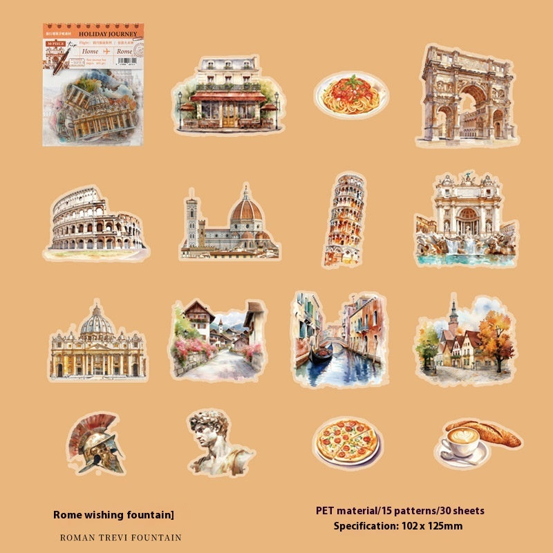 Holiday Journey Series Architecture Journal Stickers