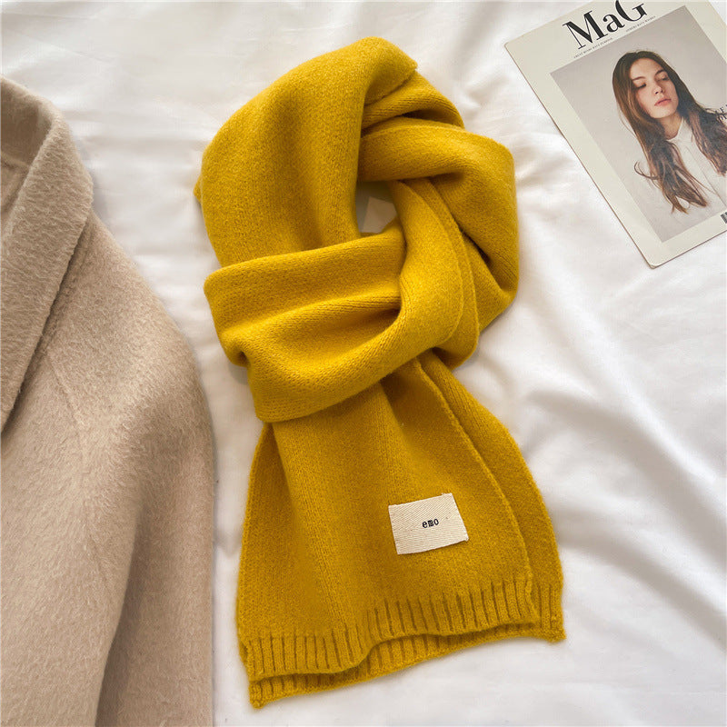 Solid Colour Versatile And Warm Autumnwinter Scarf