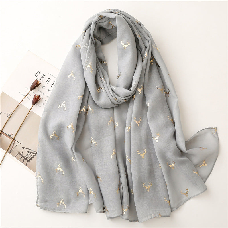 Fresh Warm Warm Wind Voile Cotton And Linen Feel Scarf