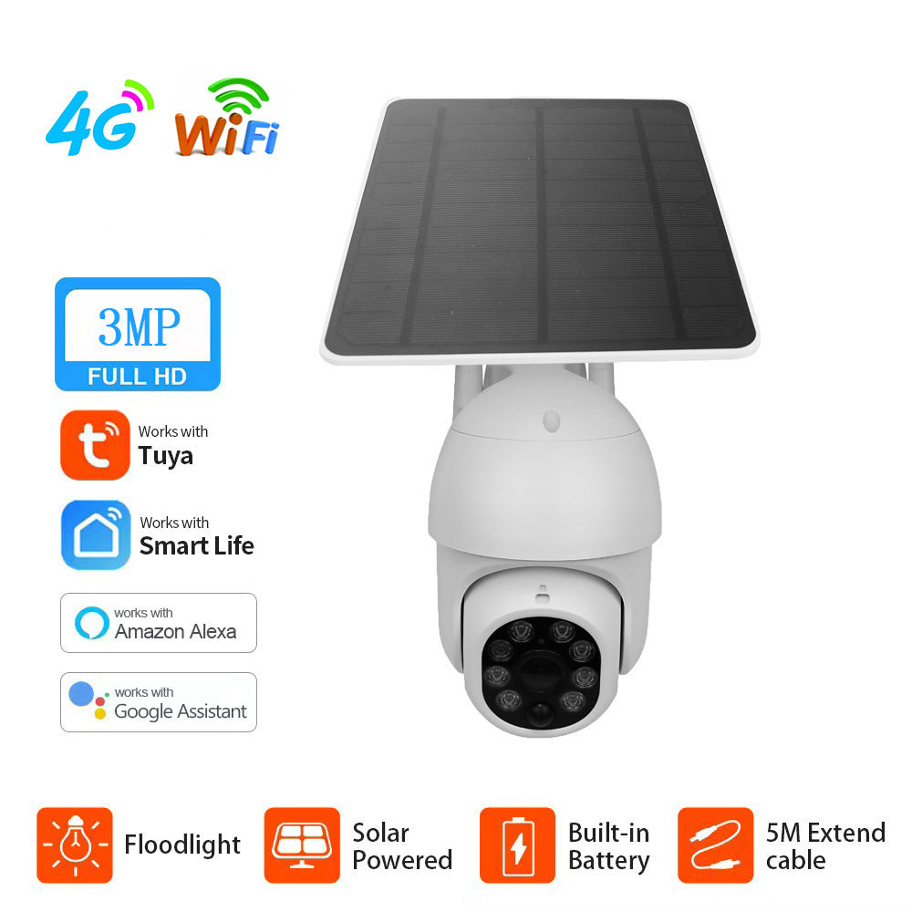 Graffiti Solar Surveillance Camera Outdoor Waterproof 4G Camera