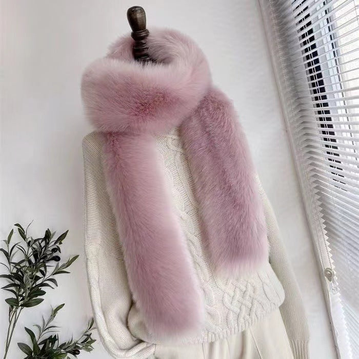 Women's Imitation Fox Fur Winter Extended Bib Shawl