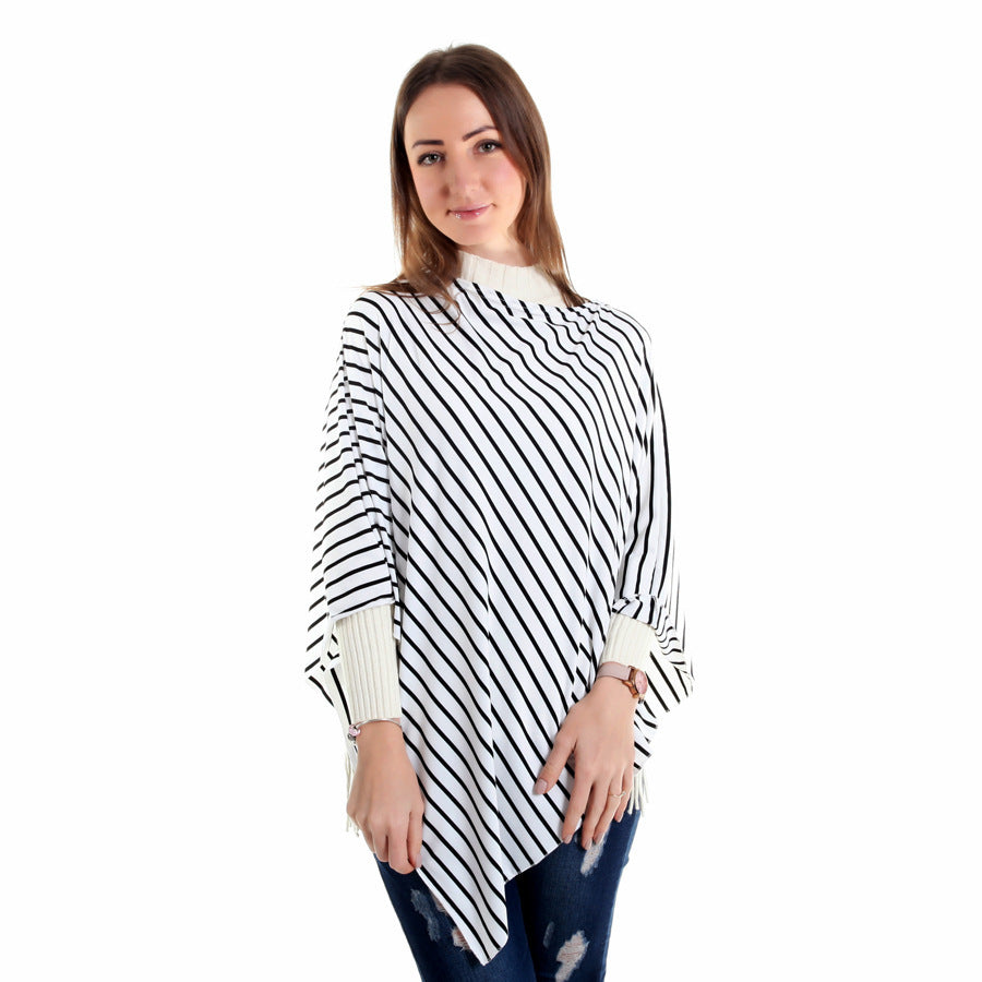 Shy Striped Nursing Shawl Scarf Mosquito Net Car Towel Anti-exposure