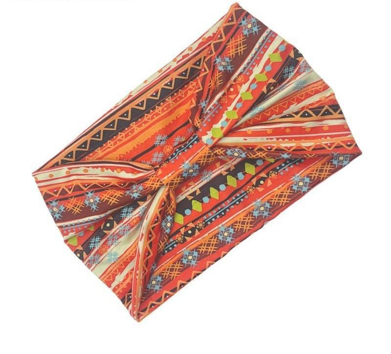 Headscarf African Print Hair Band Elastic Women Sports Yoga Hair Band Wide Brim