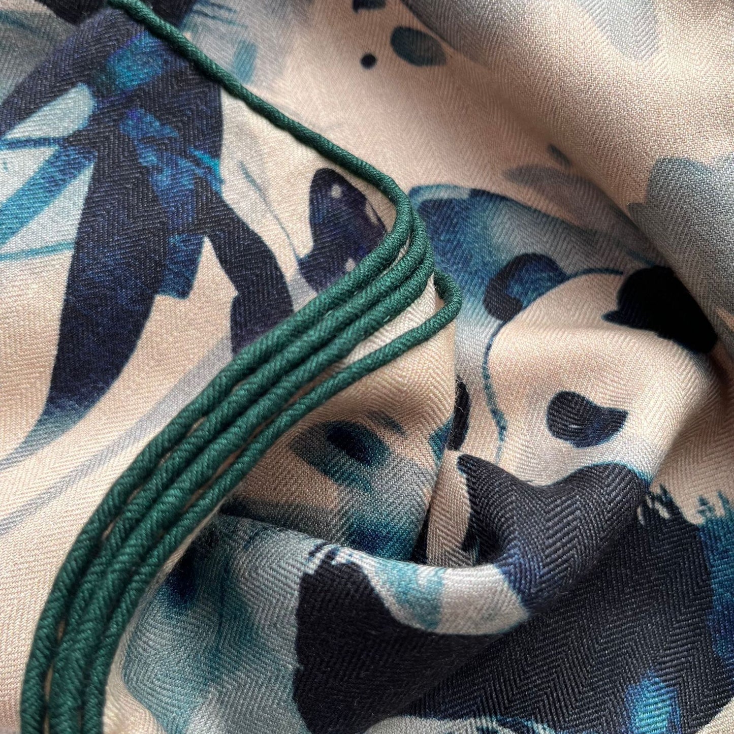 Ink Painting Panda Printing Wool Scarf