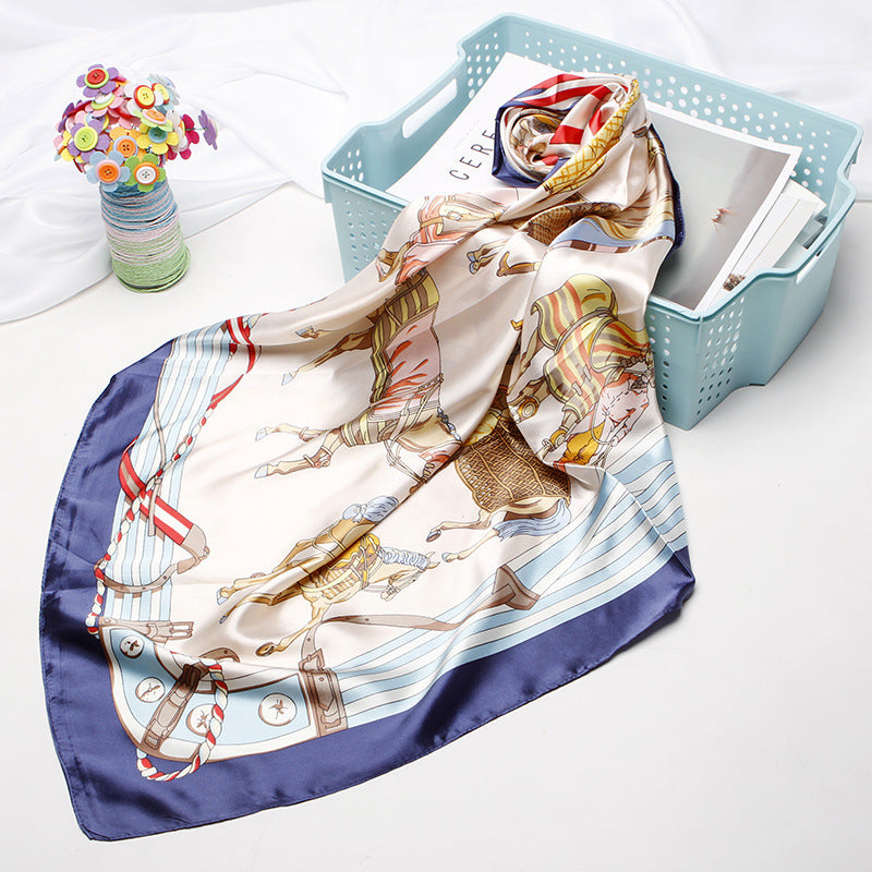 Women's 90cm Silk Like Bib Cashew Print