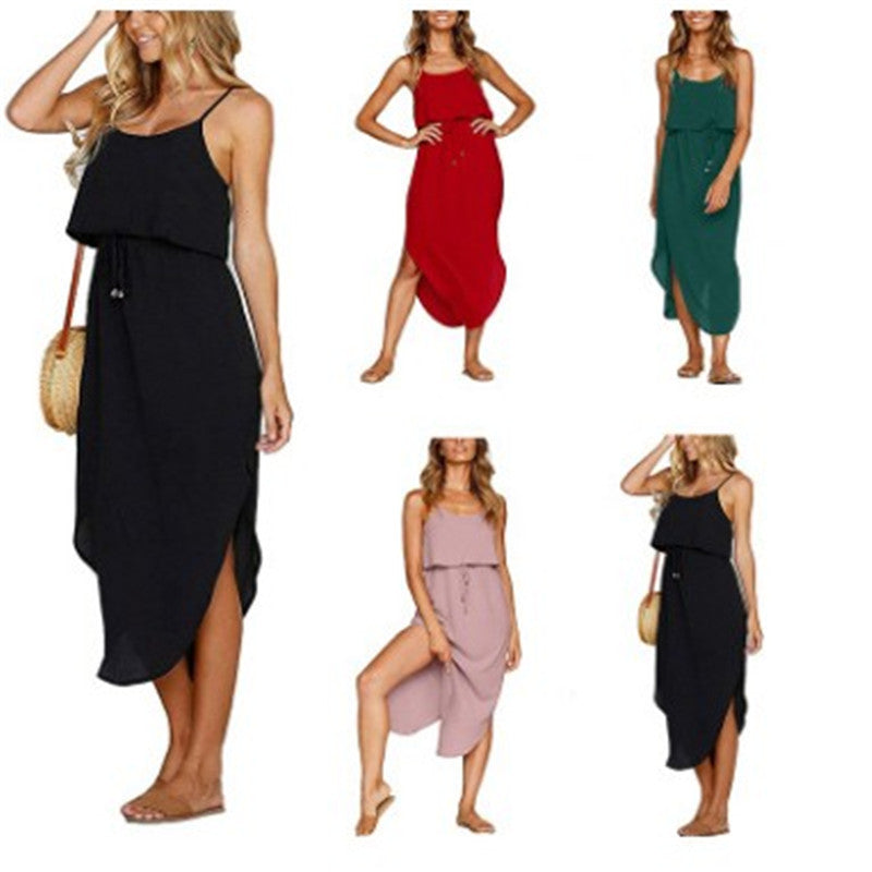 Ladies' Sling Dress With Big Swing