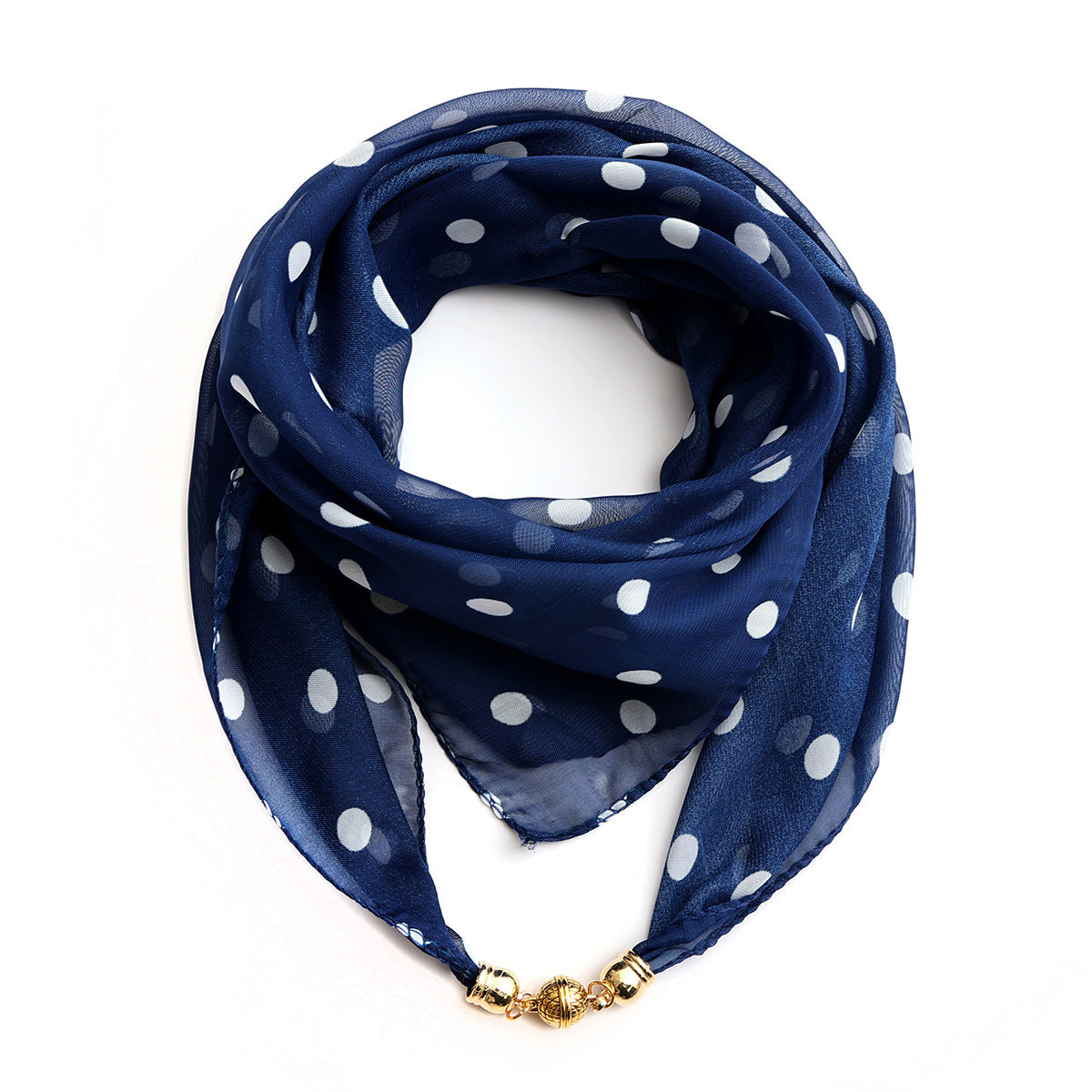 Golden Ball Floral Chiffon Scarf Women's Printed Thin