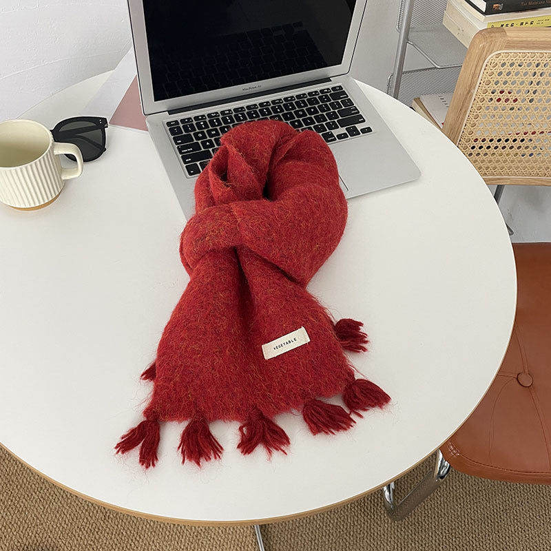 Women's Autumn And Winter Warm Wool Scarf