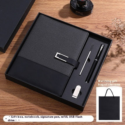 Business Thickening Notebook Soft Leather High-grade Gift Set
