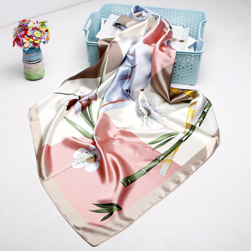 Women's 90cm Silk Like Bib Cashew Print