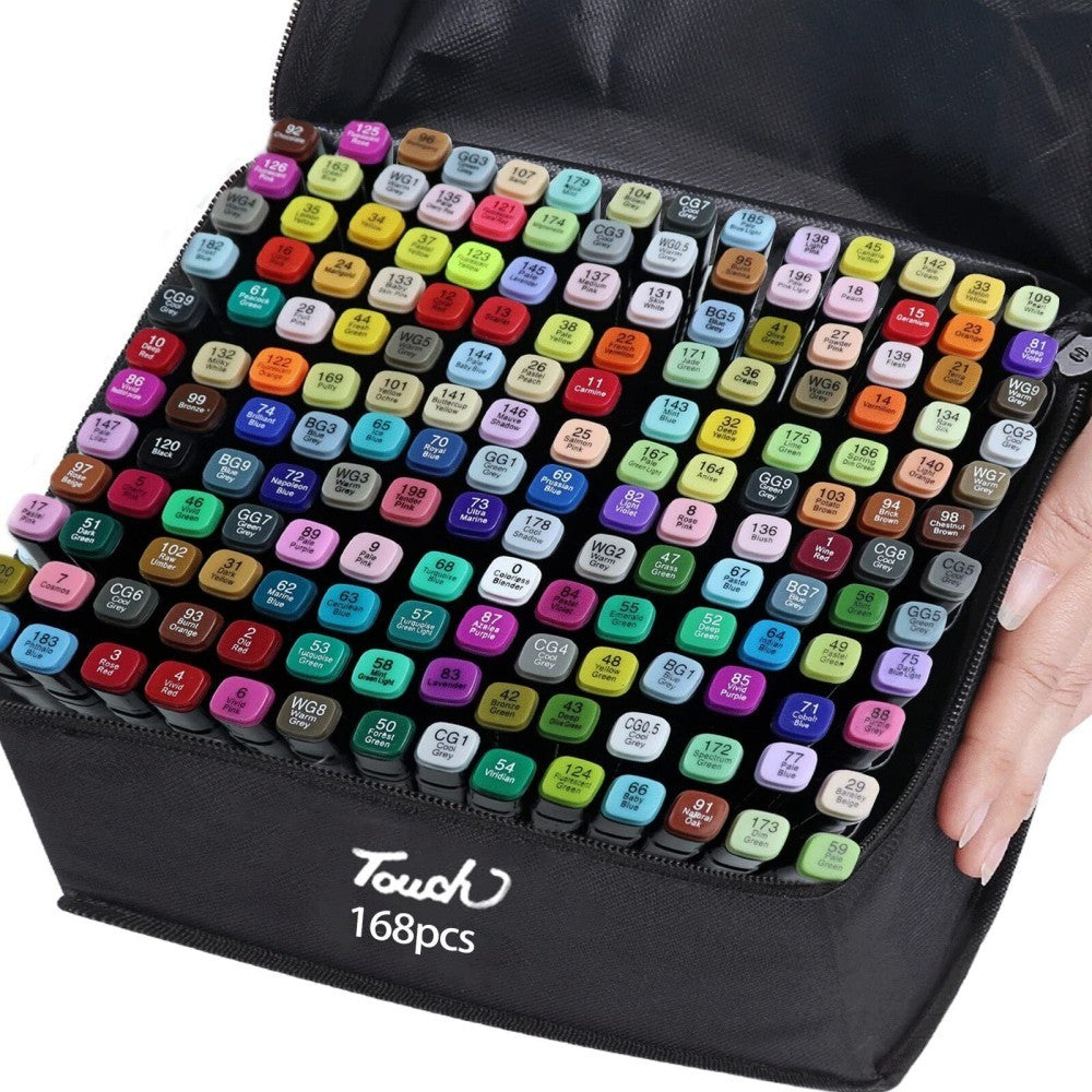 168 Colors Dual Tip Art Markers Color Pens Drawing Watercolour Kids & Gift