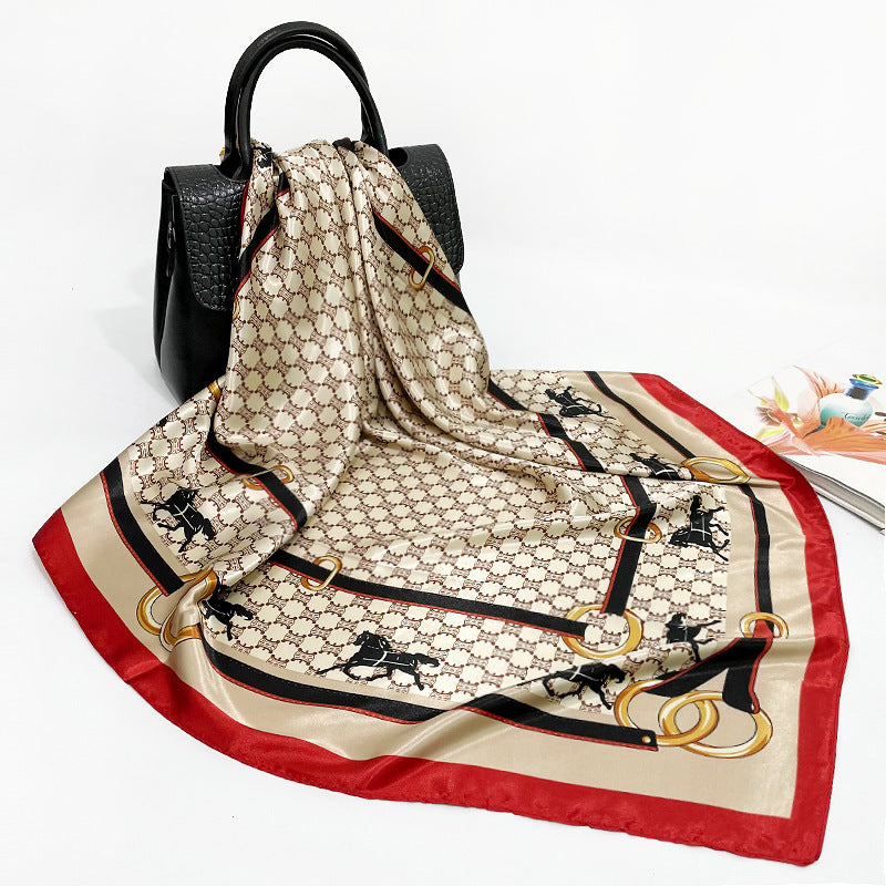 Silk Printed Scarf In Europe And America
