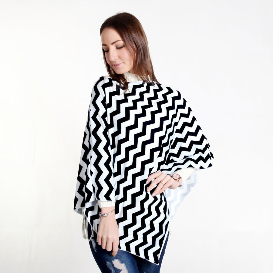 Shy Striped Nursing Shawl Scarf Mosquito Net Car Towel Anti-exposure