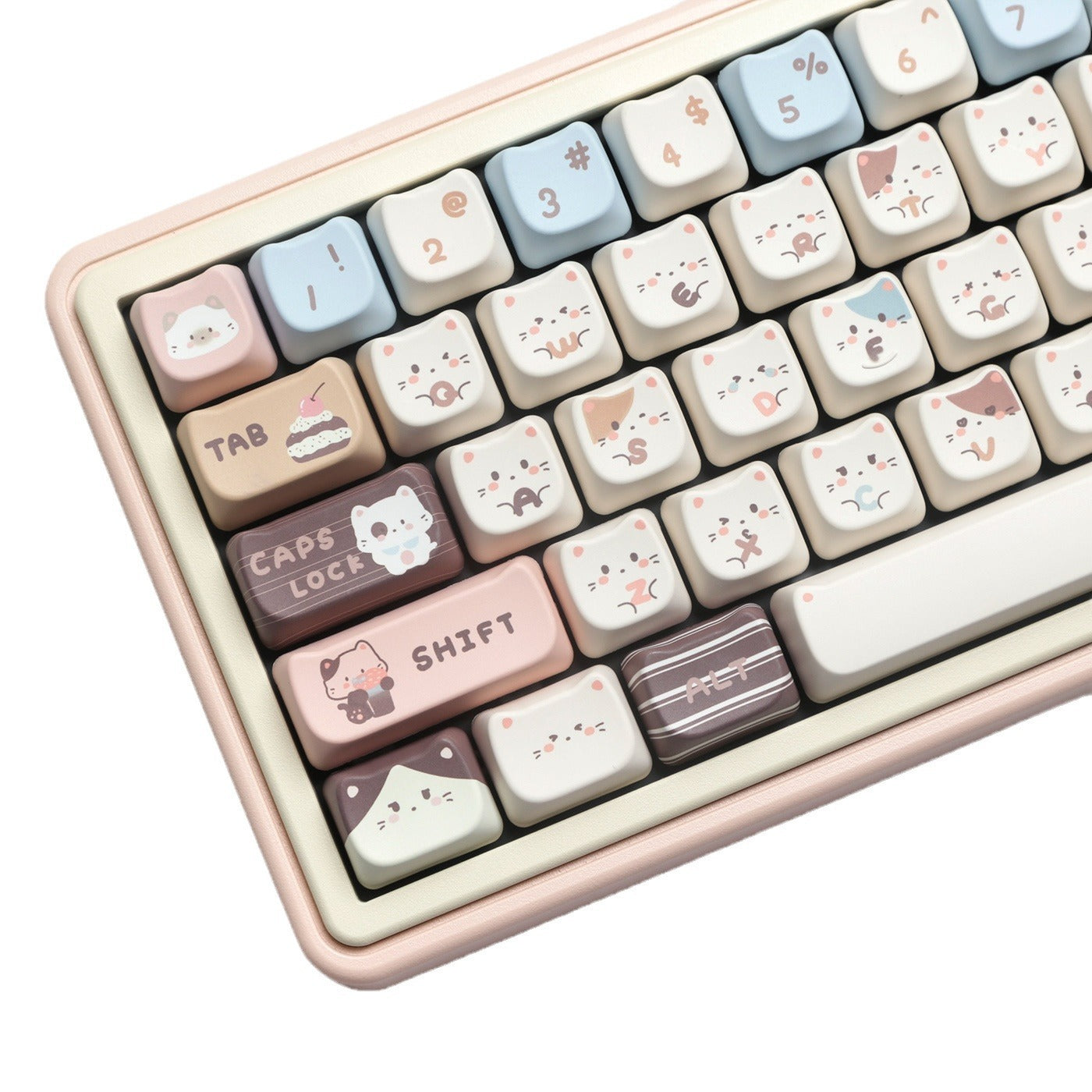 High Sea Salt Cat Full Set PBT Sublimation Key Cap March Past Space 7u Supplement