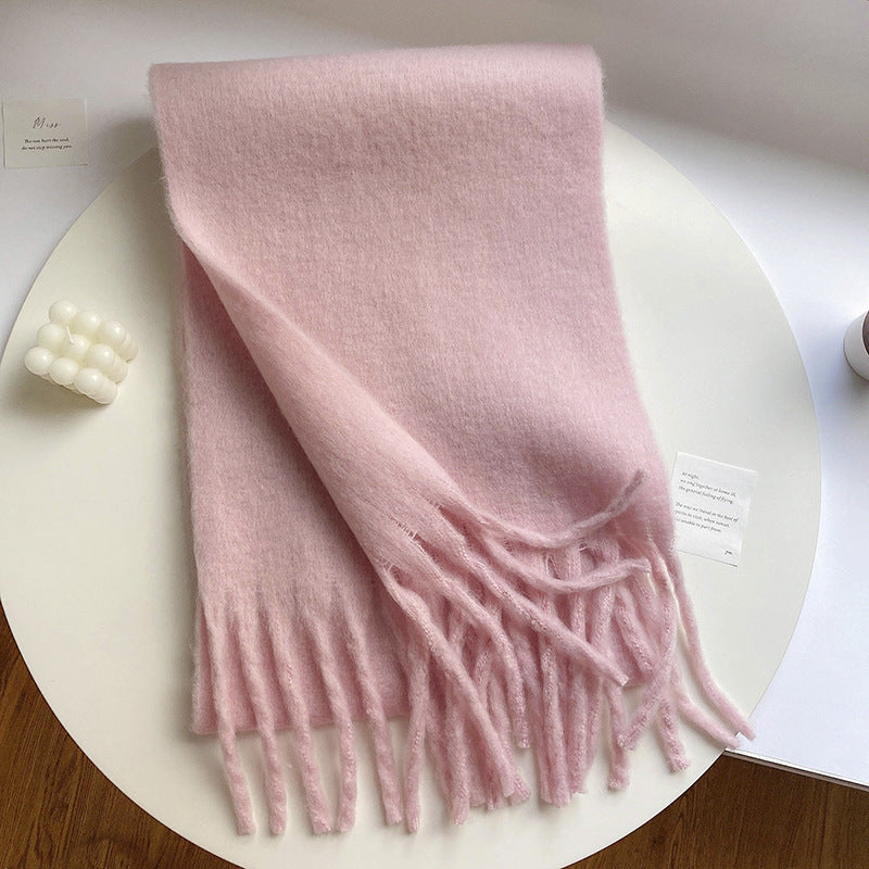 Wind Lazy Solid Color Big Napped Warm Scarf