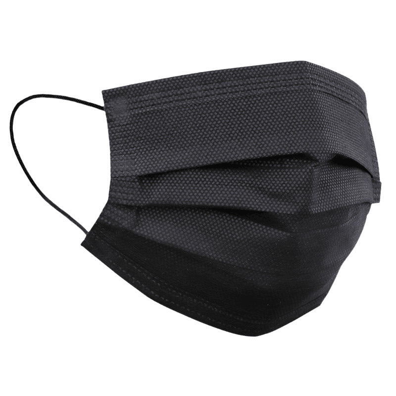 Three-layer Dustproof Male And Female Blue And Black 50 Disposable Masks