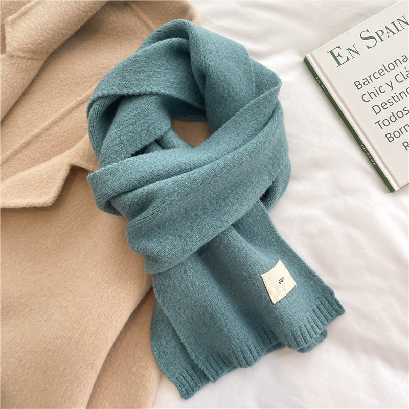 Solid Colour Versatile And Warm Autumnwinter Scarf
