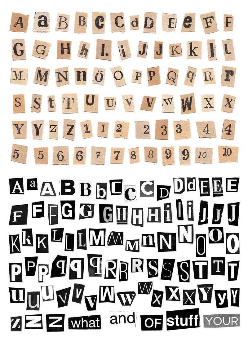 English Letters And Numbers Symbol Label Sticker Material Decoration Stickers