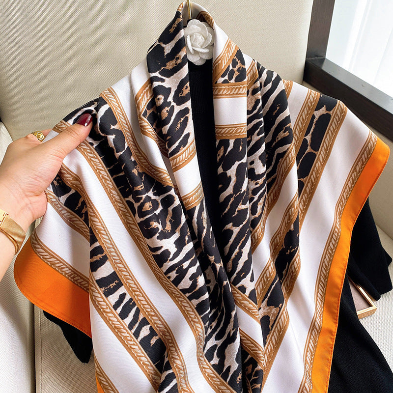 Printed 90 Square Towel Fashion Printed Decoration Sunscreen Shawl