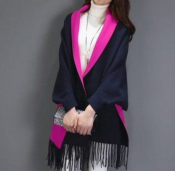 Ladies Shawl Cardigan Tassel Cape Sweater Coat