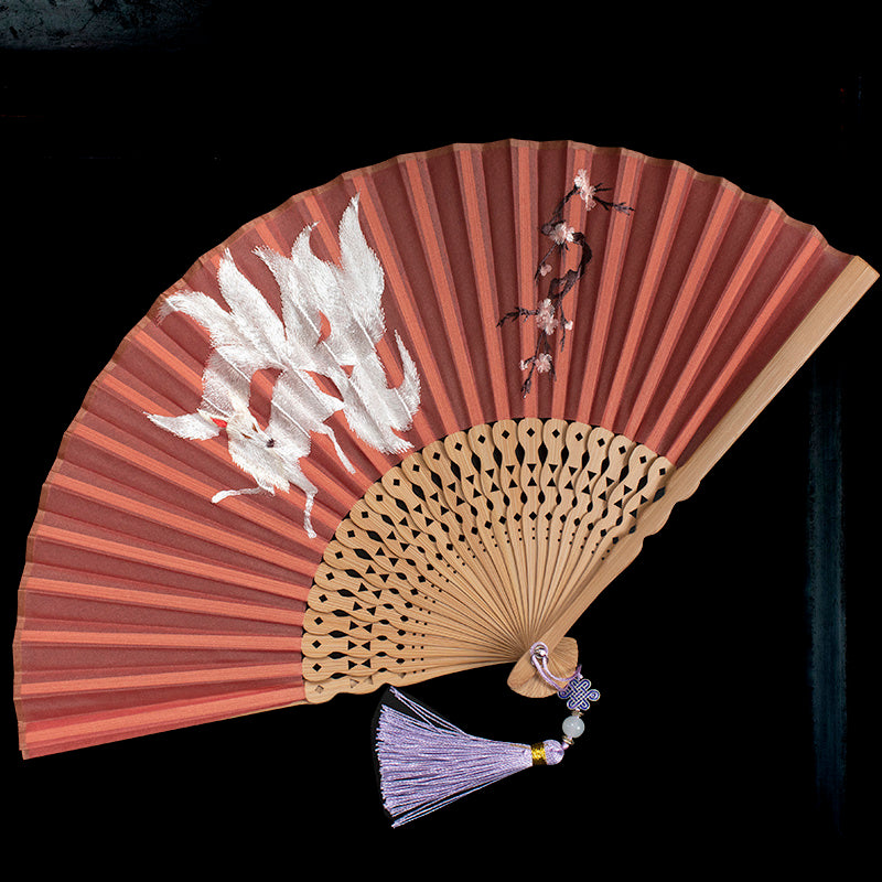Embroidered Hanfu Embroidered Tuan Fan Portable Folding Summer Silk Su Embroidered Fan